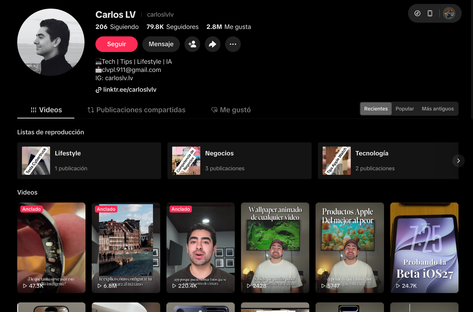 Carlos TikTok profile